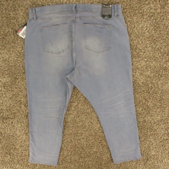Lularoe Jeans Women's 44 Plus‎ Size Light Wash High Rise Slim Straight Denim - Picture 2 of 12